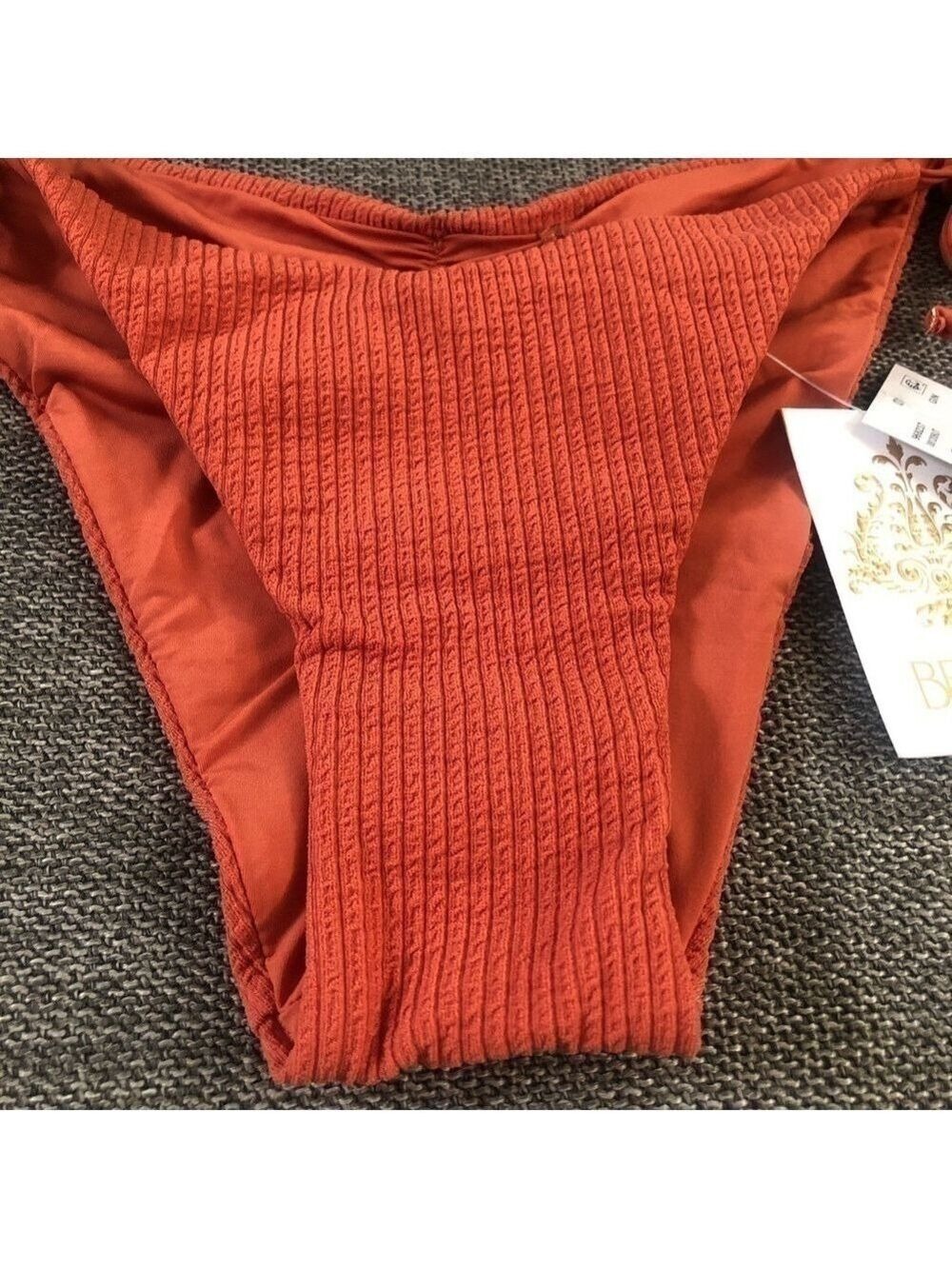 Women’s BECCA Beccaswim Pucker Up Tie Side Swim Bottom Swimwear Ginger M - Picture 7 of 15
